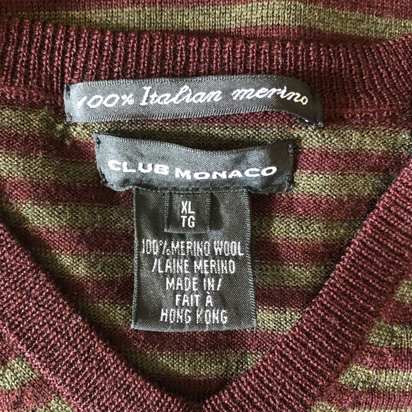 Club Monaco Striped Merino Wool Sweater - Picture 6 of 6